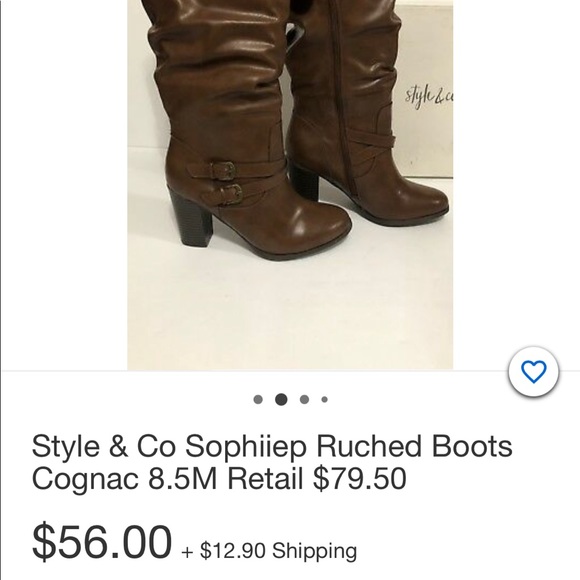 Style & Co. Leather Closed Toe Mid-Calf Boots - Picture 8 of 8